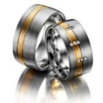 Aliança AC-14 ouro 18k diamantes 10mm da Maxíme Oro