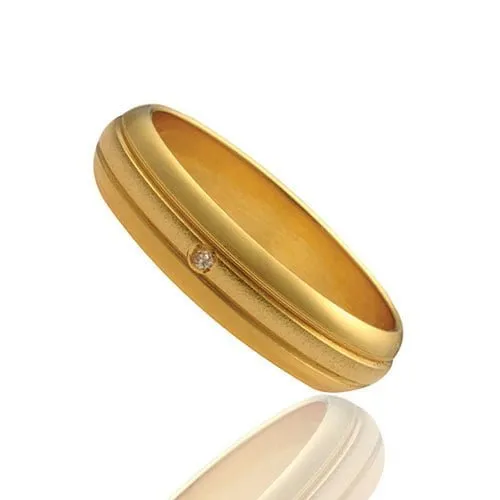 Aliança Ganda ouro 18k diamantes 5mm da Maxíme Oro