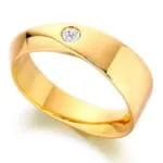 Aliança AOA-13 ouro 18k diamantes 5mm da Maxíme Oro