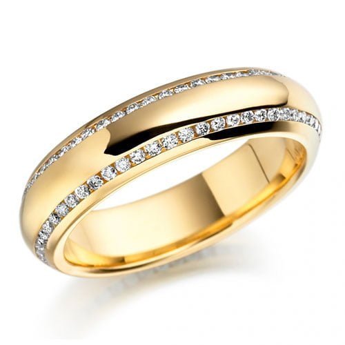 Aliança AOA-38 ouro 18k diamantes 5mm da Maxíme Oro