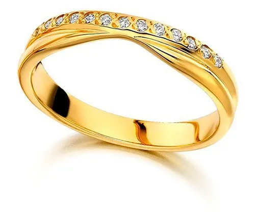 Aliança AOA-10 ouro 18k diamantes 4mm da Maxíme Oro