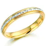 Aliança AOA-04 ouro 18k diamantes 3,5mm da Maxíme Oro