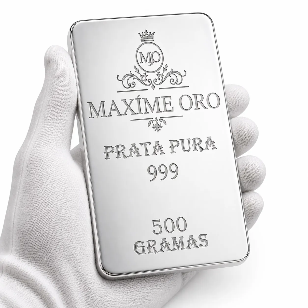 Barra Personalizada Cavalo de Prata Pura 500g (Ag999) - Imagem 4