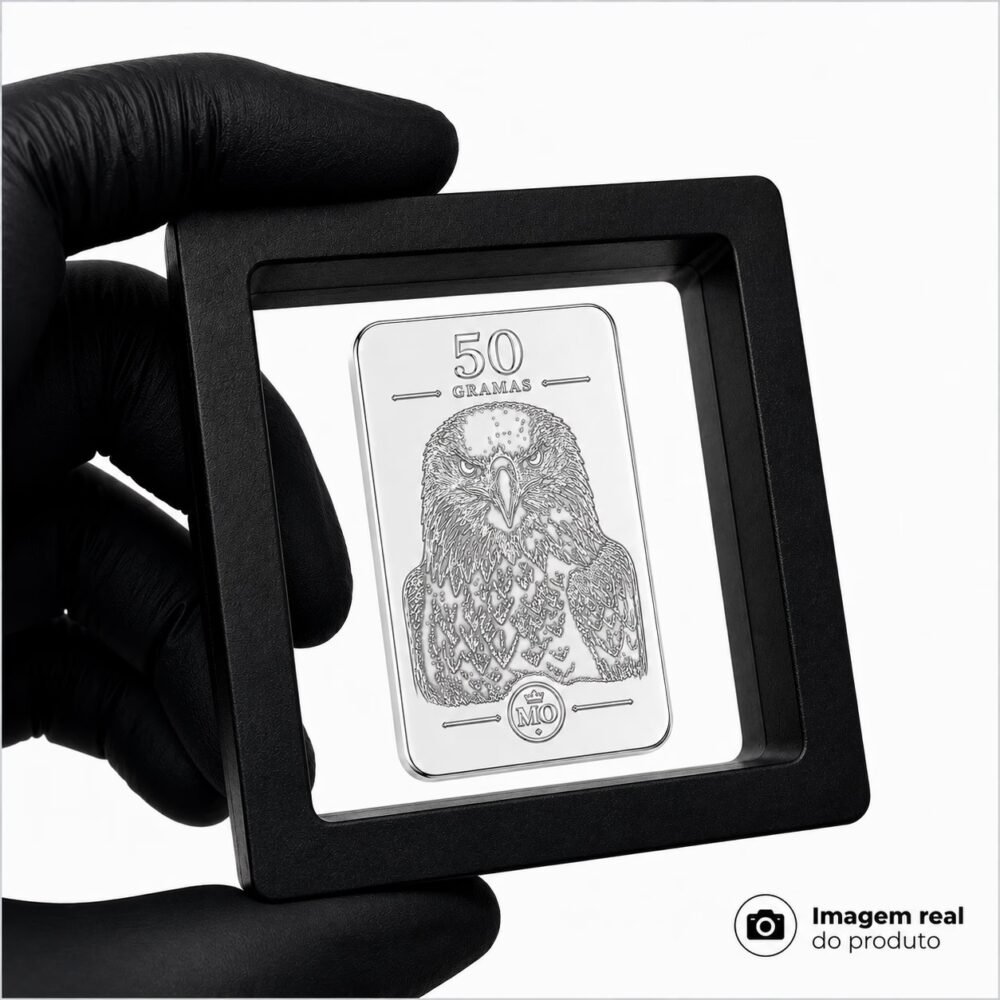 Barra Personalizada Águia de Prata Pura 50g (Ag999) - Imagem 2