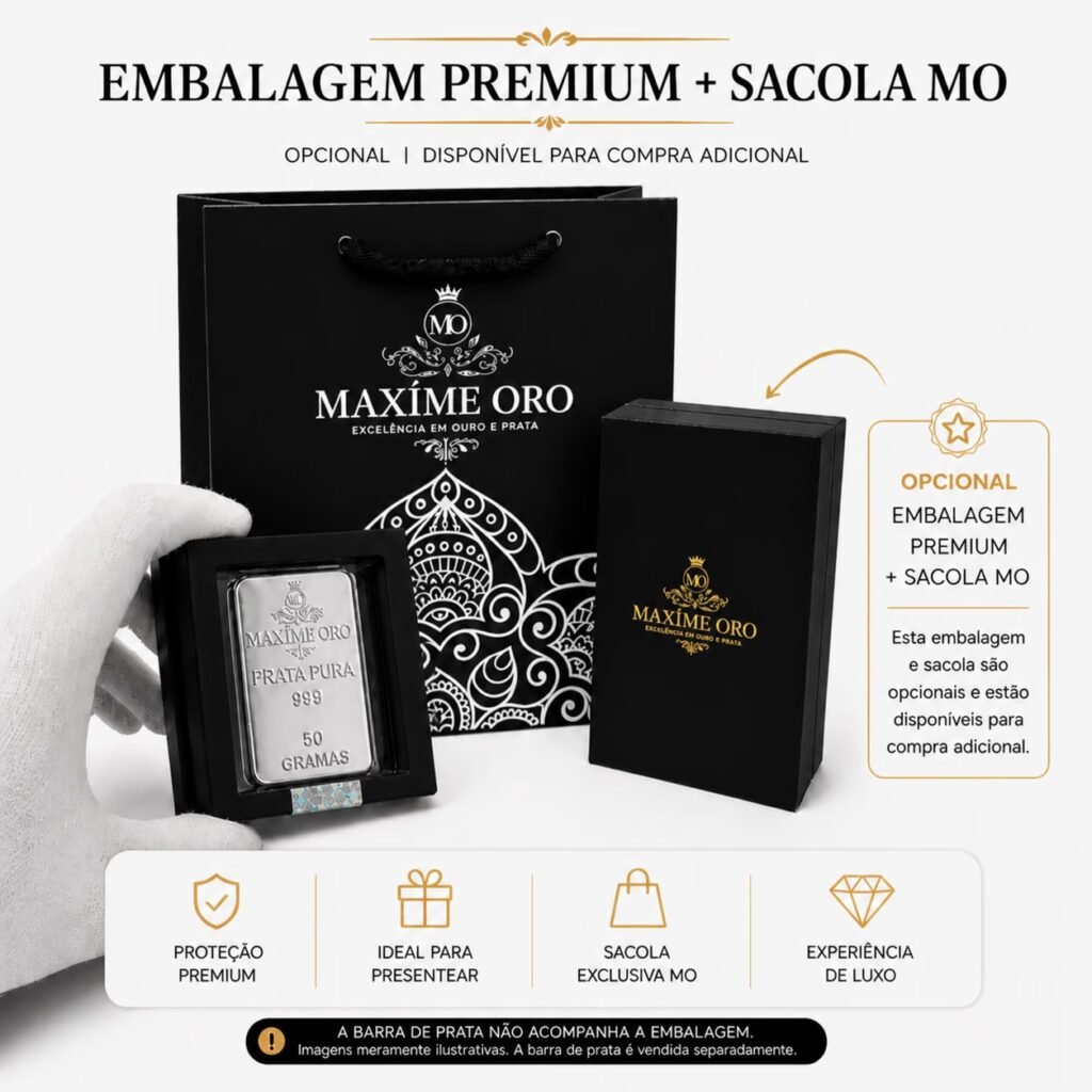 Barra Personalizada Águia de Prata Pura 50g (Ag999) - Imagem 4
