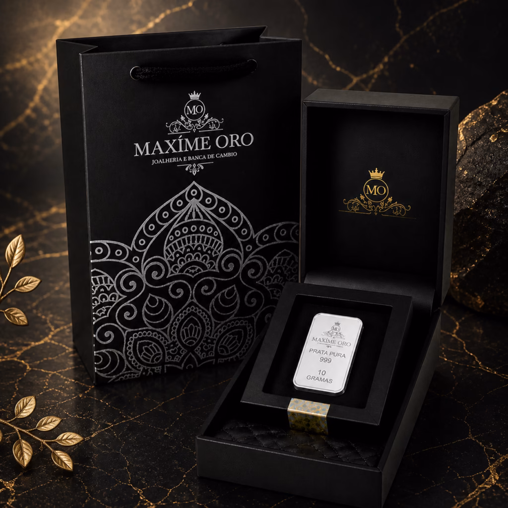 Barra de Prata Pura 10g (Ag999) Presente Especial