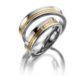 Par de alianças AC-24 ouro 18k diamantes 4mm da Maxíme Oro