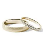 Par de alianças AS-42 ouro 18k diamantes da Maxíme Oro