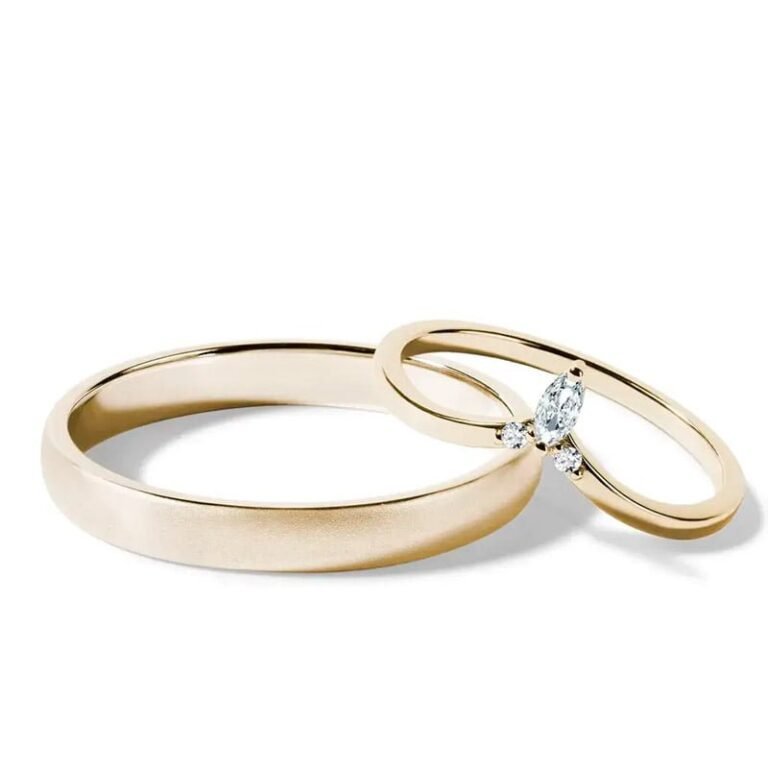 Par de alianças AS-27 ouro 18k diamantes da Maxíme Oro