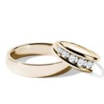 Par de alianças AS-31 ouro 18k diamantes da Maxíme Oro