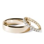 Par de alianças AS-13 ouro 18k diamantes da Maxíme Oro