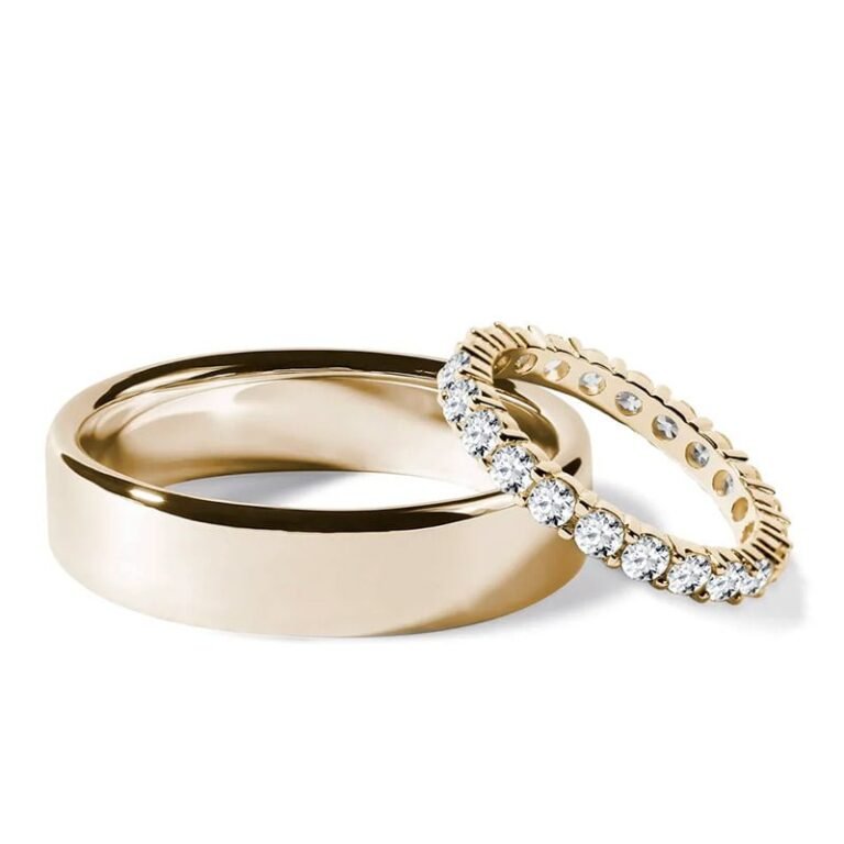 Par de alianças AS-13 ouro 18k diamantes da Maxíme Oro