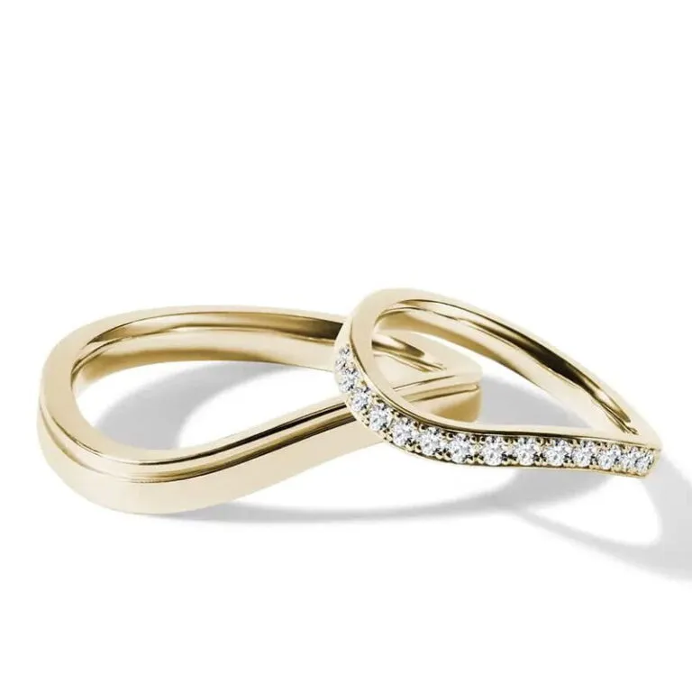 Par de alianças AS-25 ouro 18k diamantes da Maxíme Oro