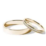 Par de alianças AS-18 ouro 18k diamantes da Maxíme Oro