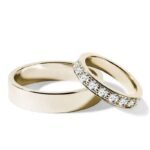 Par de alianças AS-32 ouro 18k diamantes da Maxíme Oro