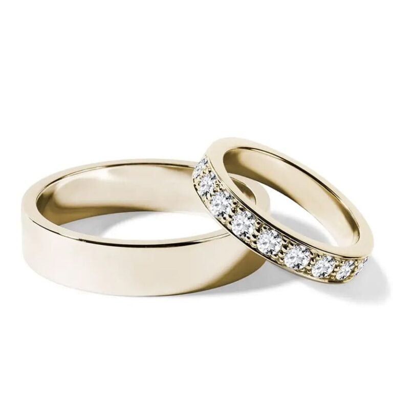 Par de alianças AS-32 ouro 18k diamantes da Maxíme Oro
