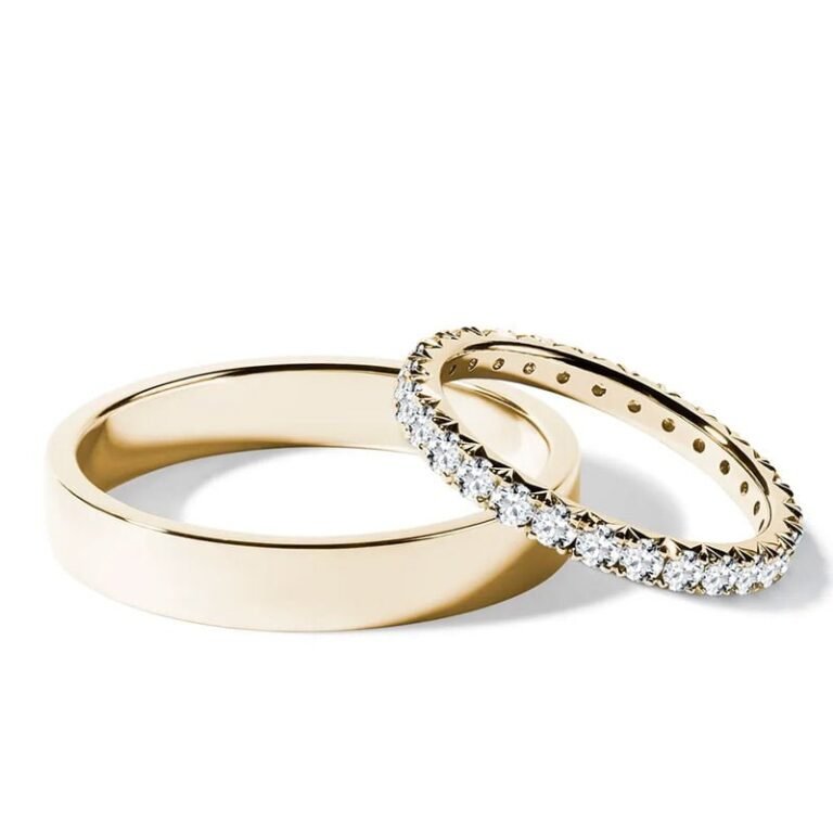 Par de alianças AS-11 ouro 18k diamantes da Maxíme Oro