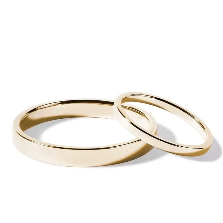 Par de alianças AM-11 ouro 18k diamantes da Maxíme Oro