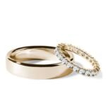 Par de alianças AS-37 ouro 18k diamantes da Maxíme Oro