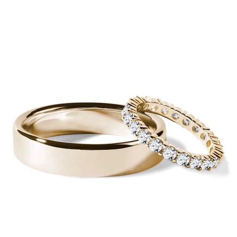 Par de alianças AS-37 ouro 18k diamantes da Maxíme Oro
