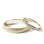 Par de alianças AF-32 ouro 18k diamantes da Maxíme Oro