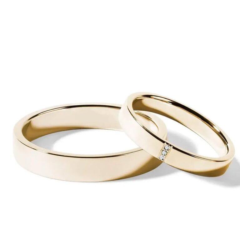 Par de alianças AM-22 ouro 18k diamantes da Maxíme Oro