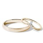 Par de alianças AM-21 ouro 18k diamantes da Maxíme Oro