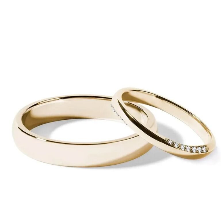 Par de alianças AM-17 ouro 18k diamantes da Maxíme Oro