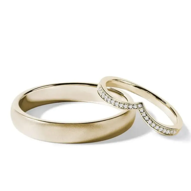 Par de alianças AF-31 ouro 18k diamantes da Maxíme Oro