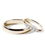 Par de alianças AS-34 ouro 18k diamantes da Maxíme Oro