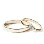 Par de alianças AF-26 ouro 18k diamantes da Maxíme Oro