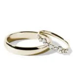 Par de alianças AF-29 ouro 18k diamantes da Maxíme Oro