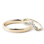 Par de alianças AF-30 ouro 18k diamantes da Maxíme Oro