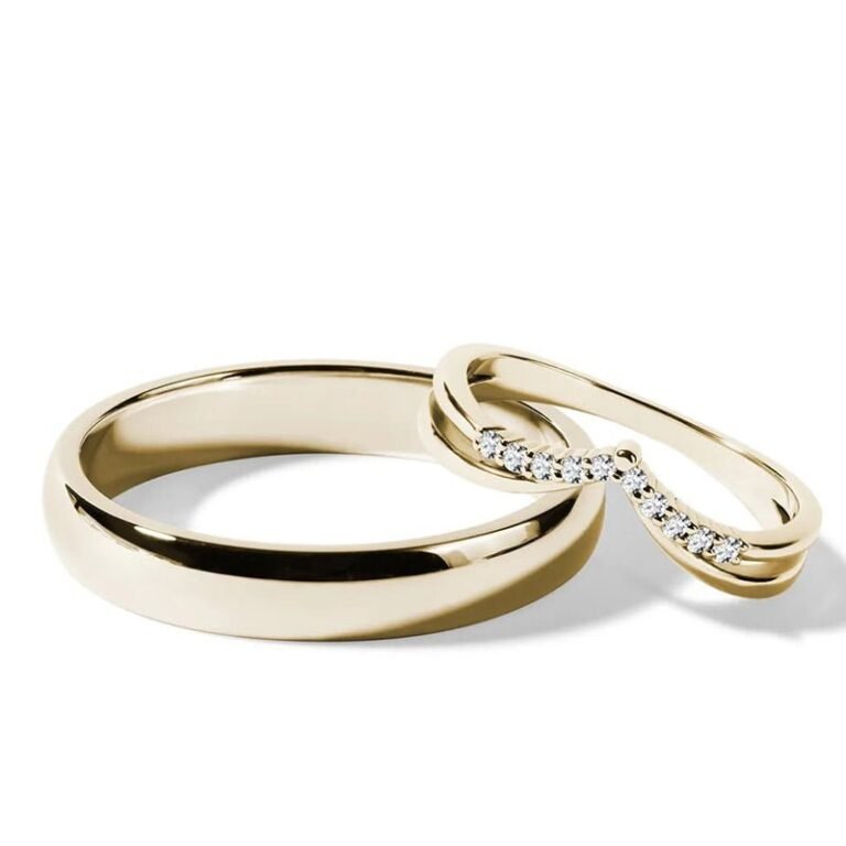Par de alianças AF-16 ouro 18k diamantes da Maxíme Oro