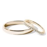 Par de alianças AF-15 ouro 18k diamantes da Maxíme Oro