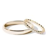 Par de alianças AF-21 ouro 18k diamantes da Maxíme Oro