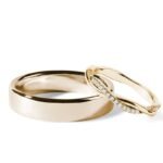 Par de alianças AF-13 ouro 18k diamantes da Maxíme Oro