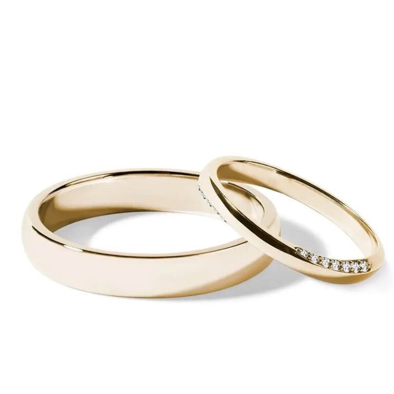Par de alianças AF-17 ouro 18k diamantes da Maxíme Oro