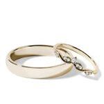 Par de alianças AF-10 ouro 18k diamantes da Maxíme Oro