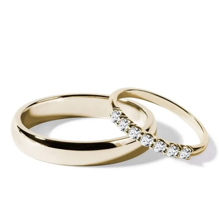 Par de alianças AS-36 ouro 18k diamantes da Maxíme Oro