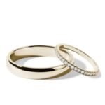 Par de alianças AS-39 ouro 18k diamantes da Maxíme Oro