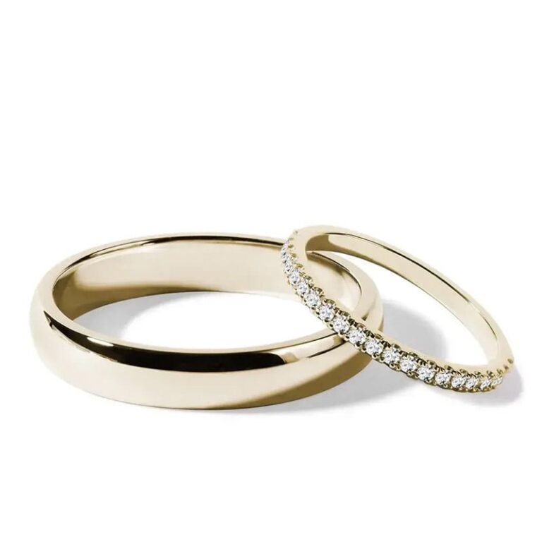 Par de alianças AS-39 ouro 18k diamantes da Maxíme Oro