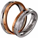 Par de alianças AC-52 ouro 18k diamantes 5mm da Maxíme Oro