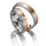 Par de alianças AC-36 ouro 18k diamantes 4mm da Maxíme Oro