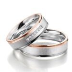 Par de alianças AC-20 ouro 18k diamantes 4,5mm da Maxíme Oro
