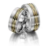 Par de alianças AC-08 ouro 18k 6mm da Maxíme Oro