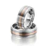 Par de alianças AC-11 ouro 18k diamantes 7mm da Maxíme Oro