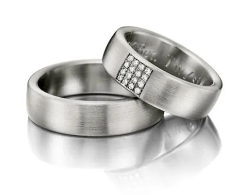 Par de alianças AC-03 ouro 18k diamantes 6mm da Maxíme Oro