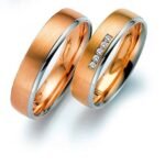 Par de alianças AC-58 ouro 18k diamantes 5mm da Maxíme Oro