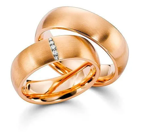 Par de alianças AC-62 ouro 18k diamantes 5mm da Maxíme Oro